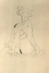 Seated Woman with Left Leg Raised